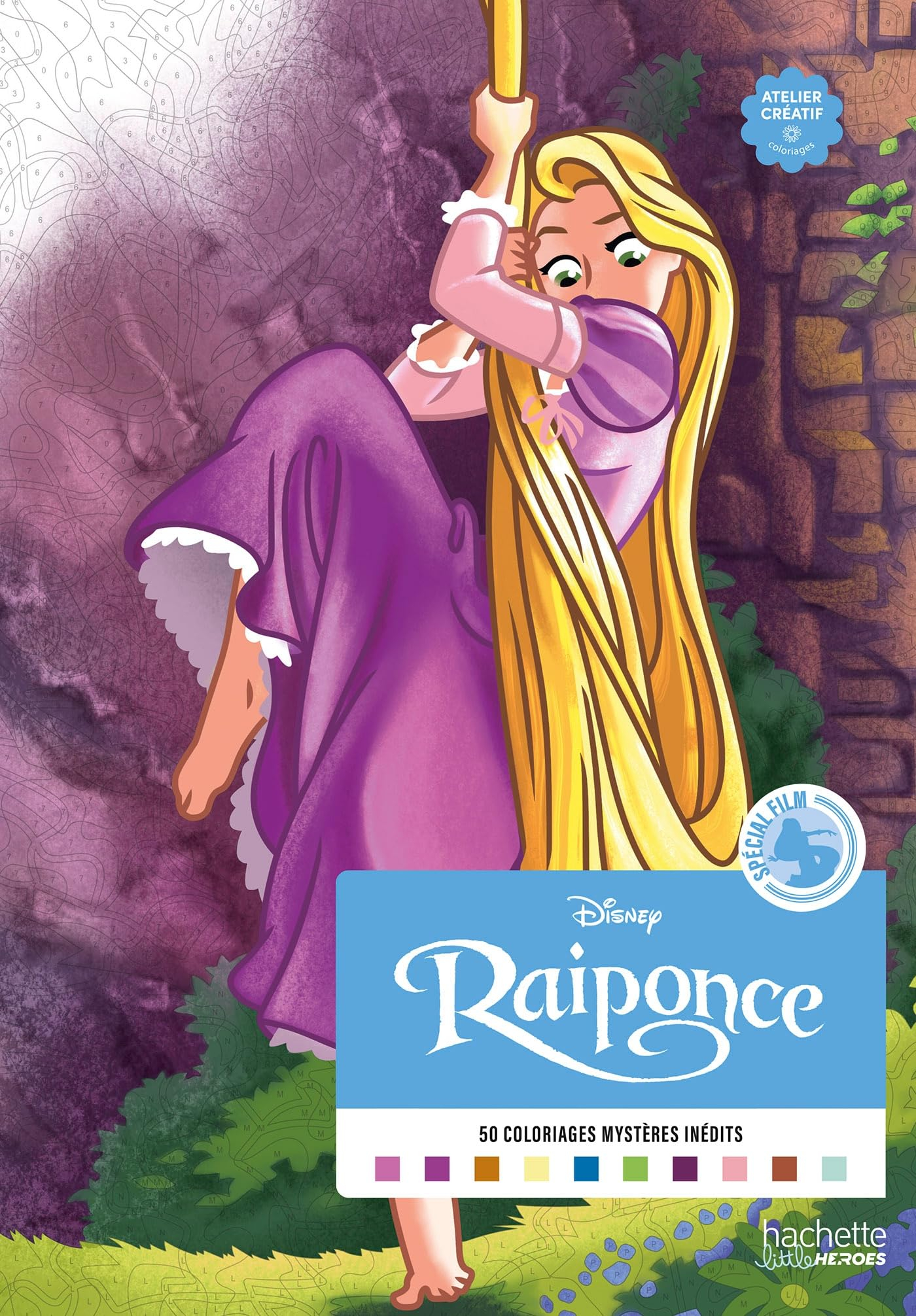Coloriages mystères spécial film : Raiponce : Colorie les chiffres et découvre l'image