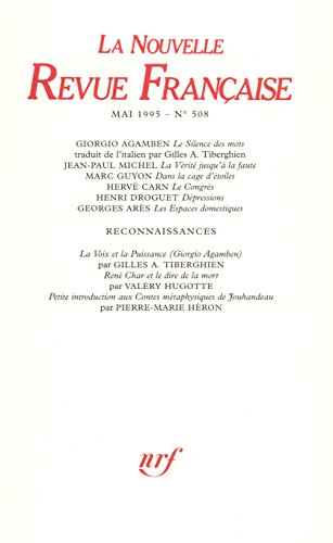 Nouvelle revue française, n° 508