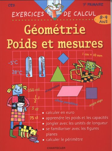Géométrie, poids et mesures, CE2-3e primaire, 8-9 ans