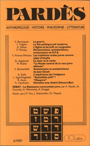 pardès, numéro 6 (1987)