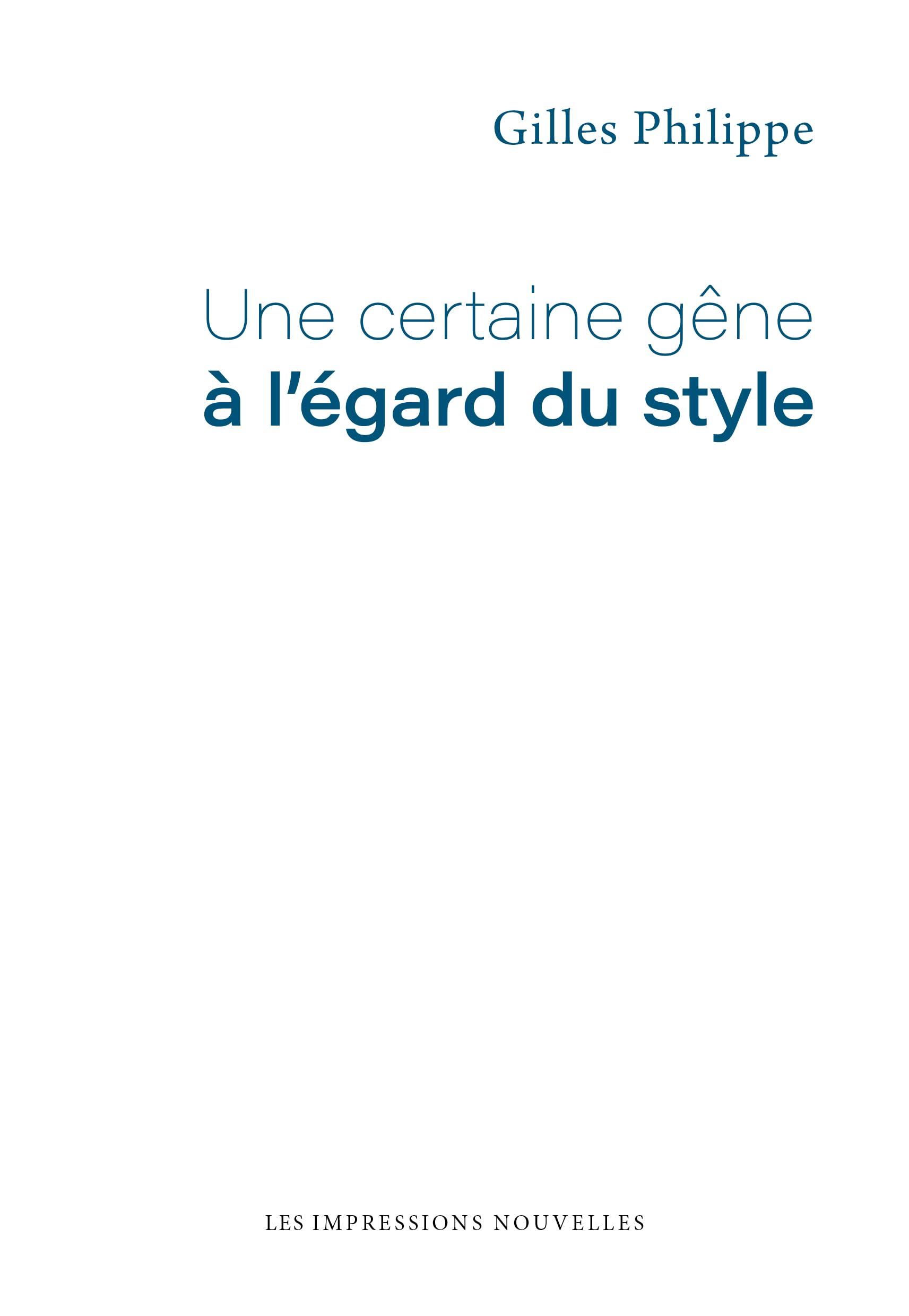 Une certaine gêne à l'égard du style