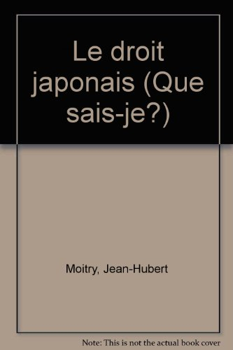 Le Droit japonais