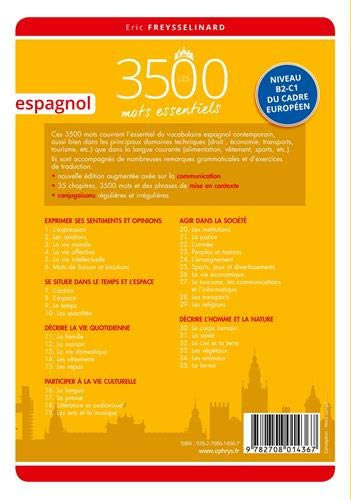 Les 3.500 mots essentiels espagnols : niveau B2-C1