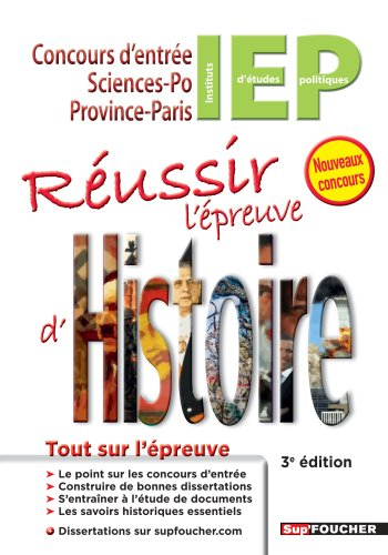 Réussir l'épreuve d'histoire : concours d'entrée Sciences-Po Province-Paris : tout sur l'épreuve