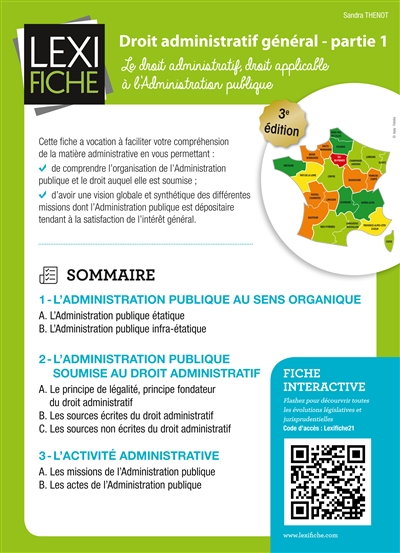 Droit administratif général. Vol. 1. Le droit administratif, droit applicable à l'administration pub