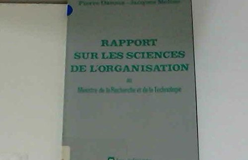 Rapport sur les sciences de l'organisation