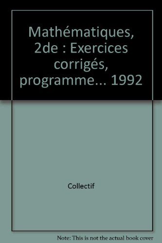 Mathématiques 2e