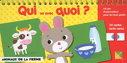 Animaux de la ferme : qui va avec quoi ? : un jeu d'association pour les tout-petits