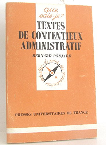 Textes de contentieux administratifs