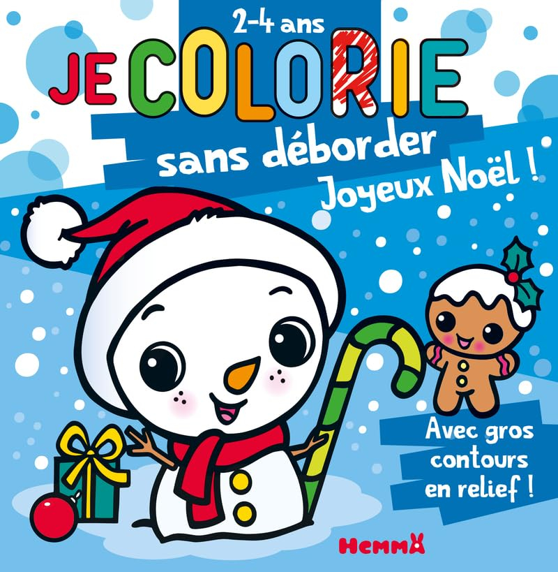 Je colorie sans déborder (2-4 ans) : Joyeux Noël ! T68 : Avec gros contours en relief !