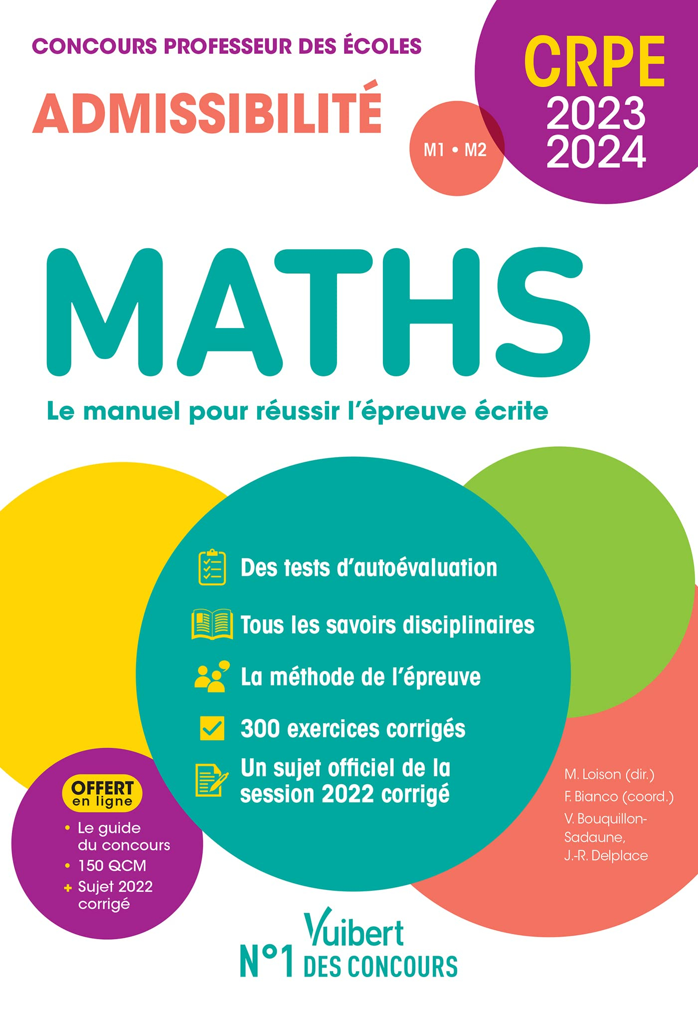 Maths, le manuel pour réussir l'épreuve écrite : CRPE, concours professeur des écoles 2023-2024 : ad