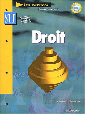 Droit : Terminale, STT