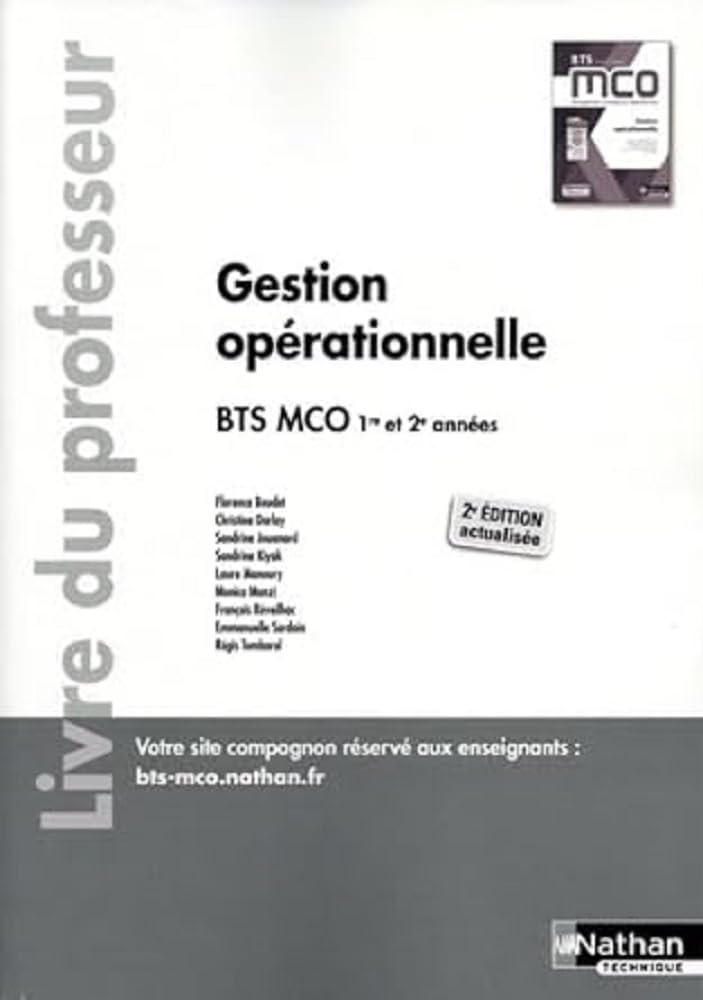 Gestion opérationnelle - BTS 1ère et 2ème années MCO - Professeur - 2023