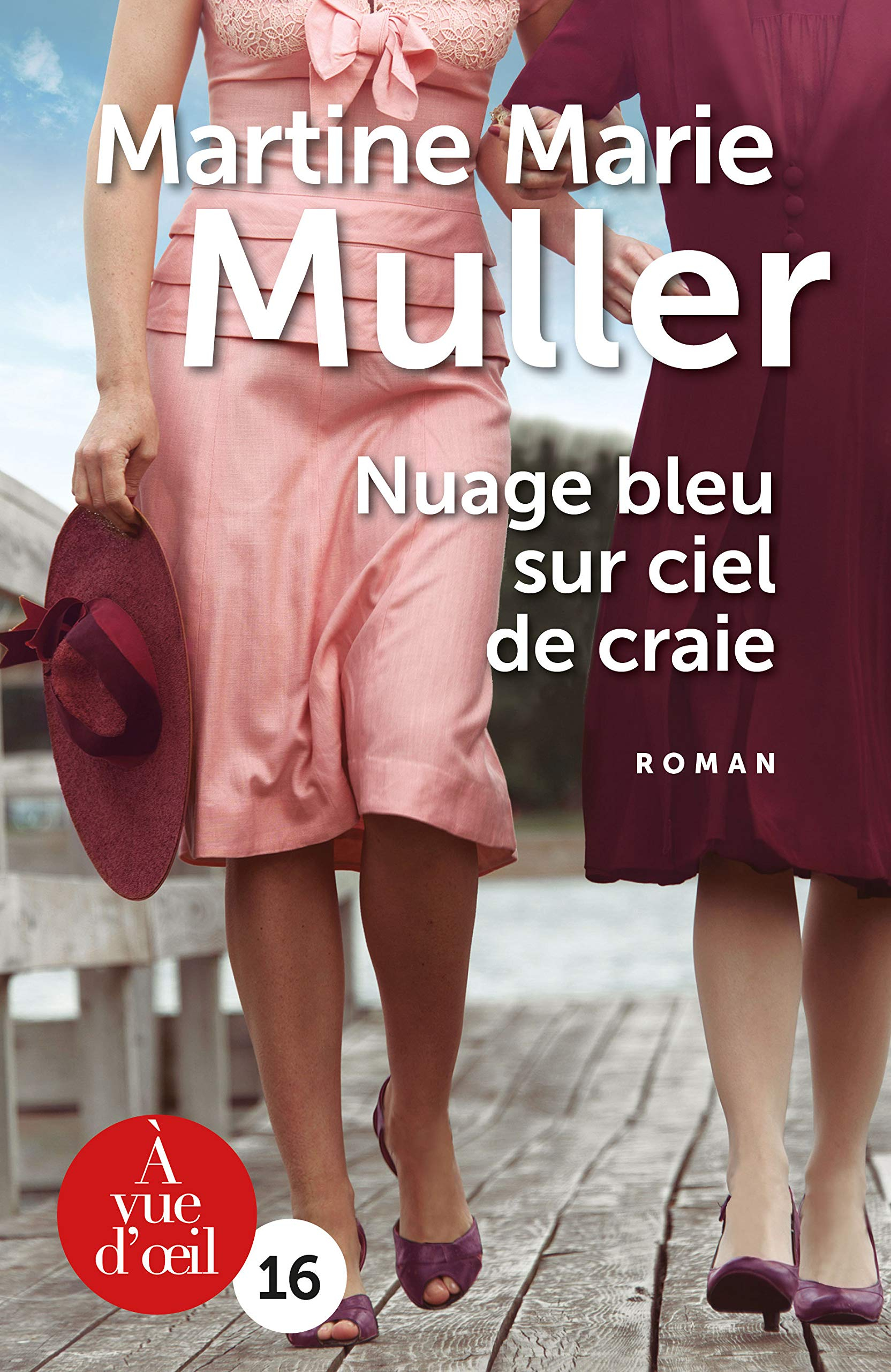 Nuage bleu sur ciel de craie