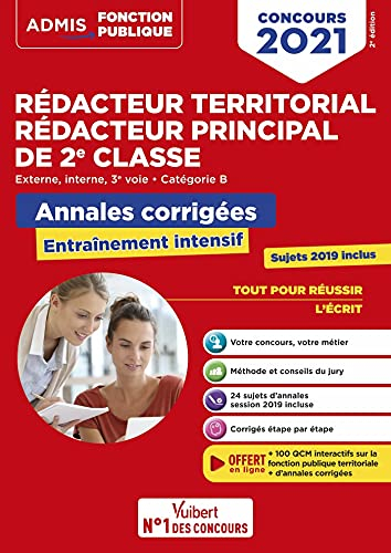 Rédacteur territorial, rédacteur principal de 2e classe concours 2021 : externe, interne, 3e voie, c