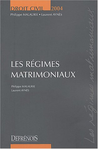 les régimes matrimoniaux