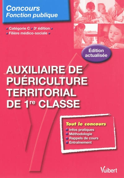 Auxiliaire de puériculture territorial de 1re classe : filière médico-sociale, catégorie C