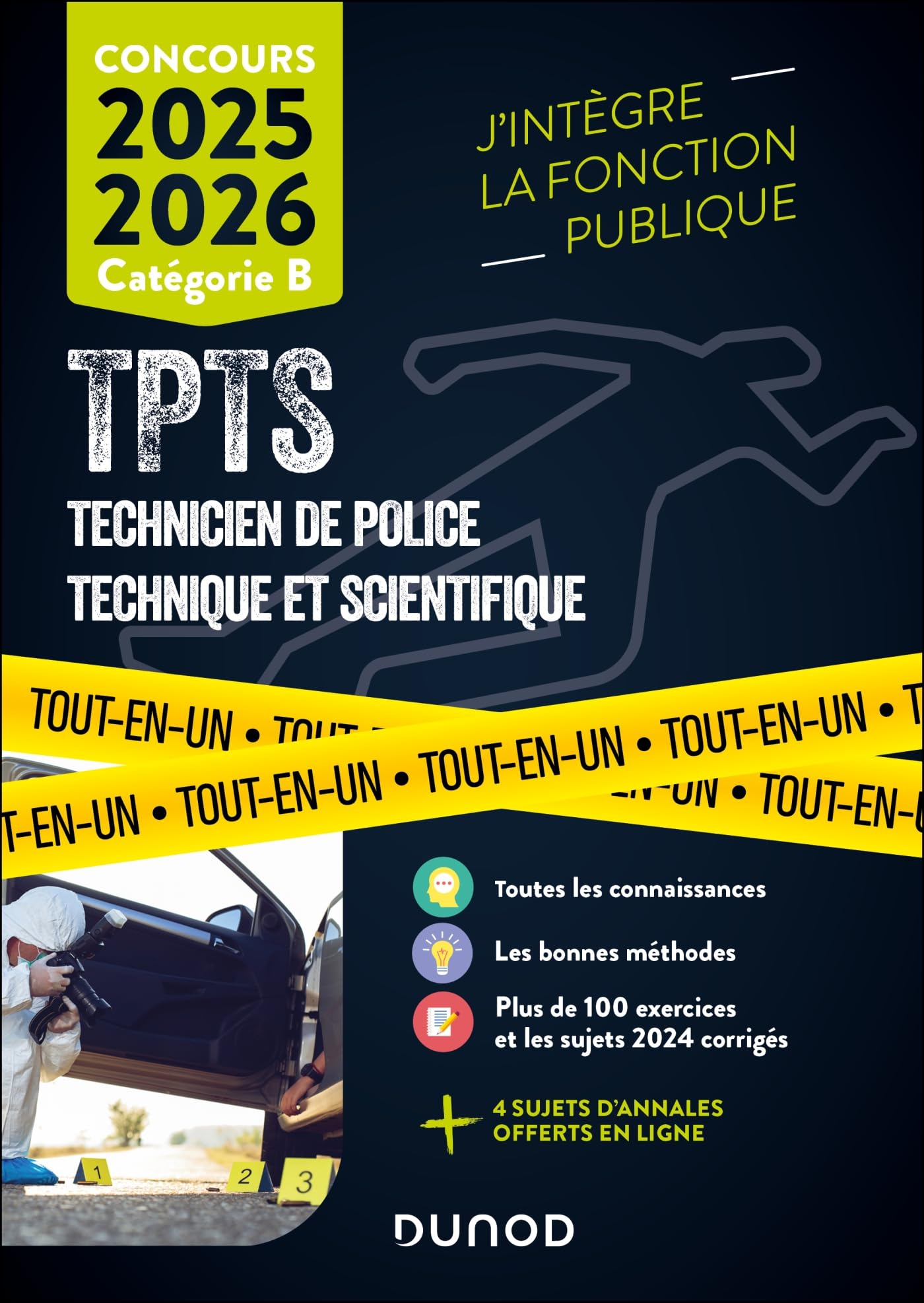 Concours TPTS, technicien de police technique et scientifique, externe et interne : catégorie B : to