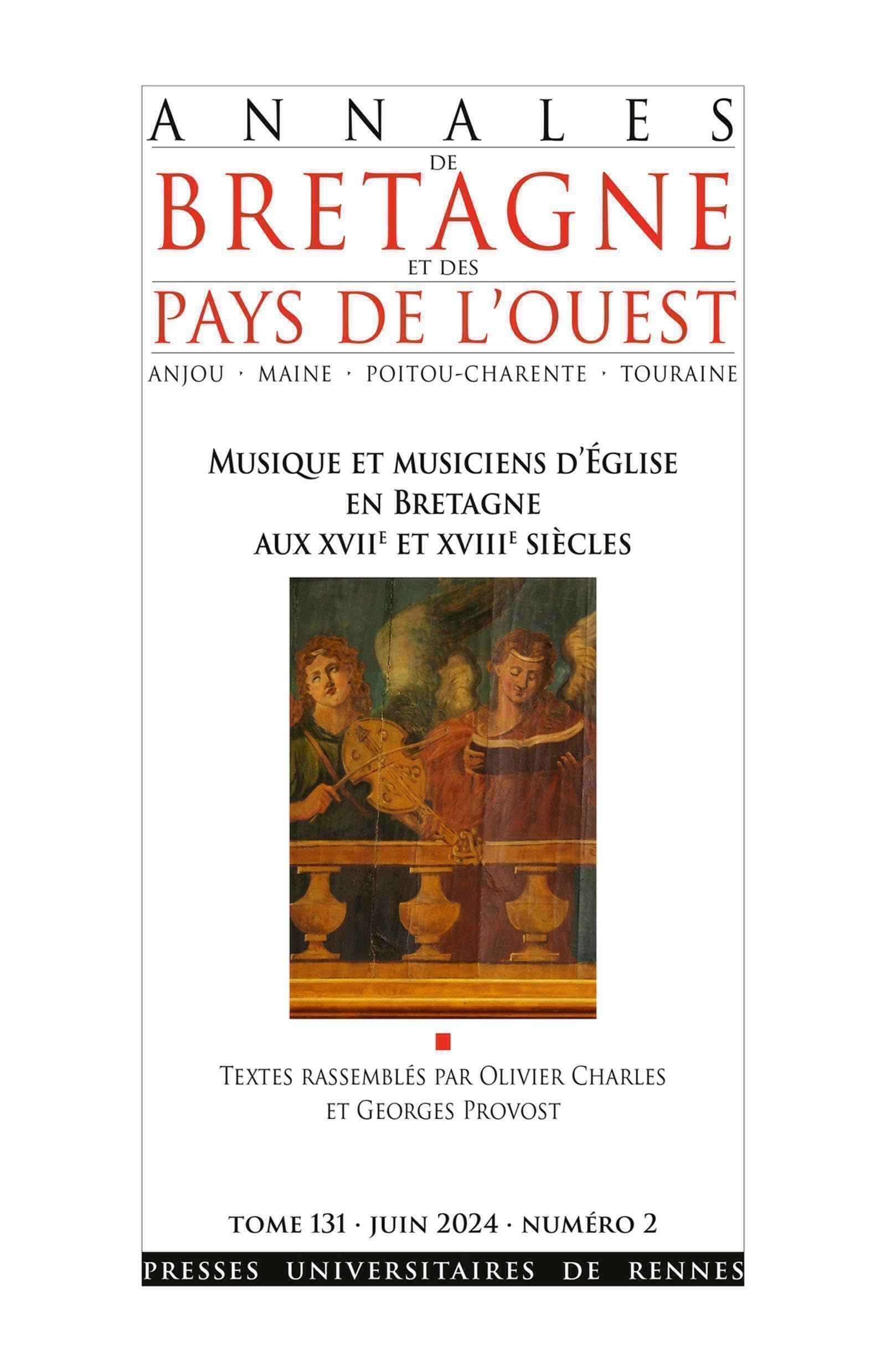 Annales de Bretagne et des pays de l'Ouest, n° 131. Musique et musiciens d'église en Bretagne aux XV