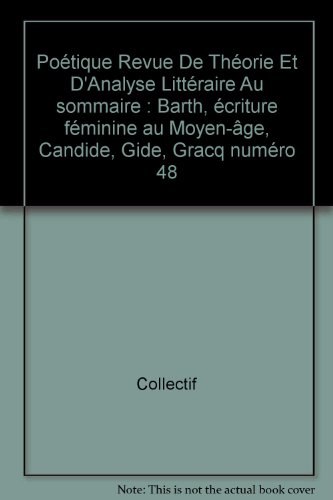 poétique, numéro 48
