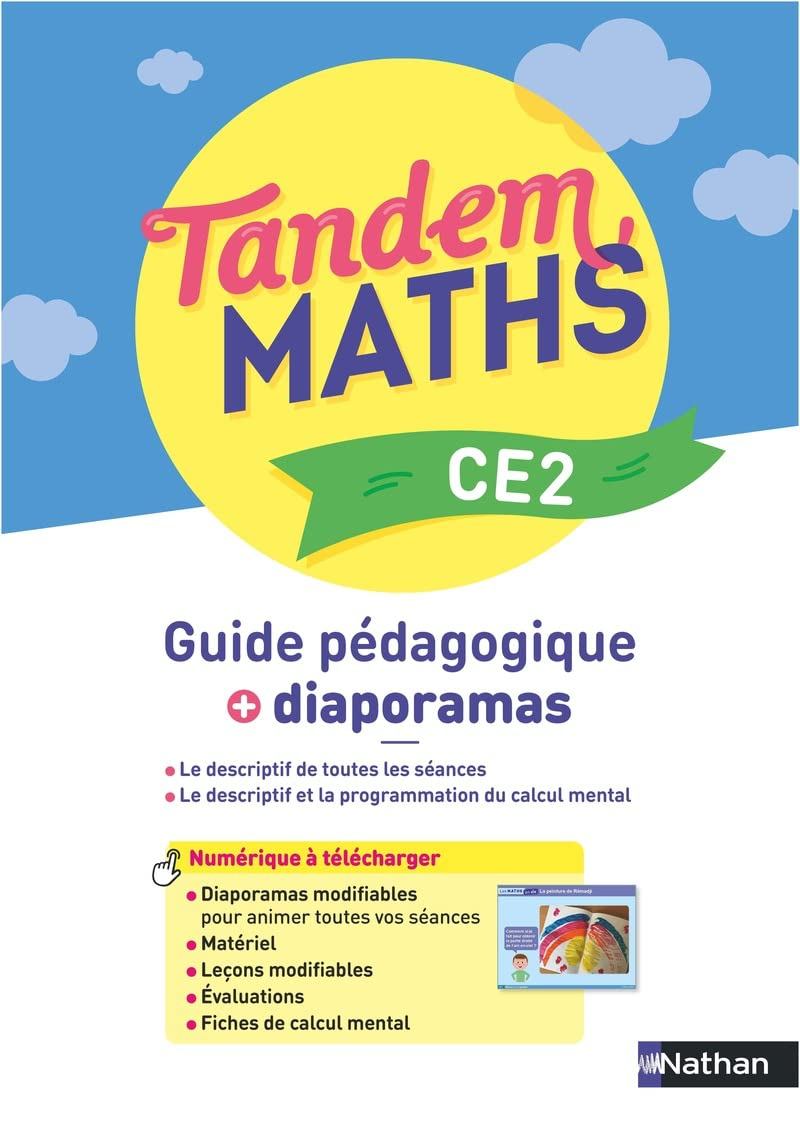 Tandem, maths CE2 : guide pédagogique + diaporamas