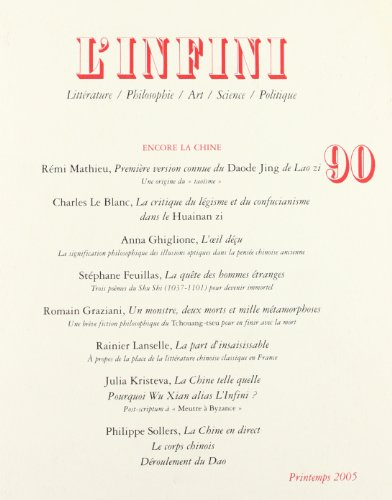 Infini (L'), n° 90. Encore la Chine