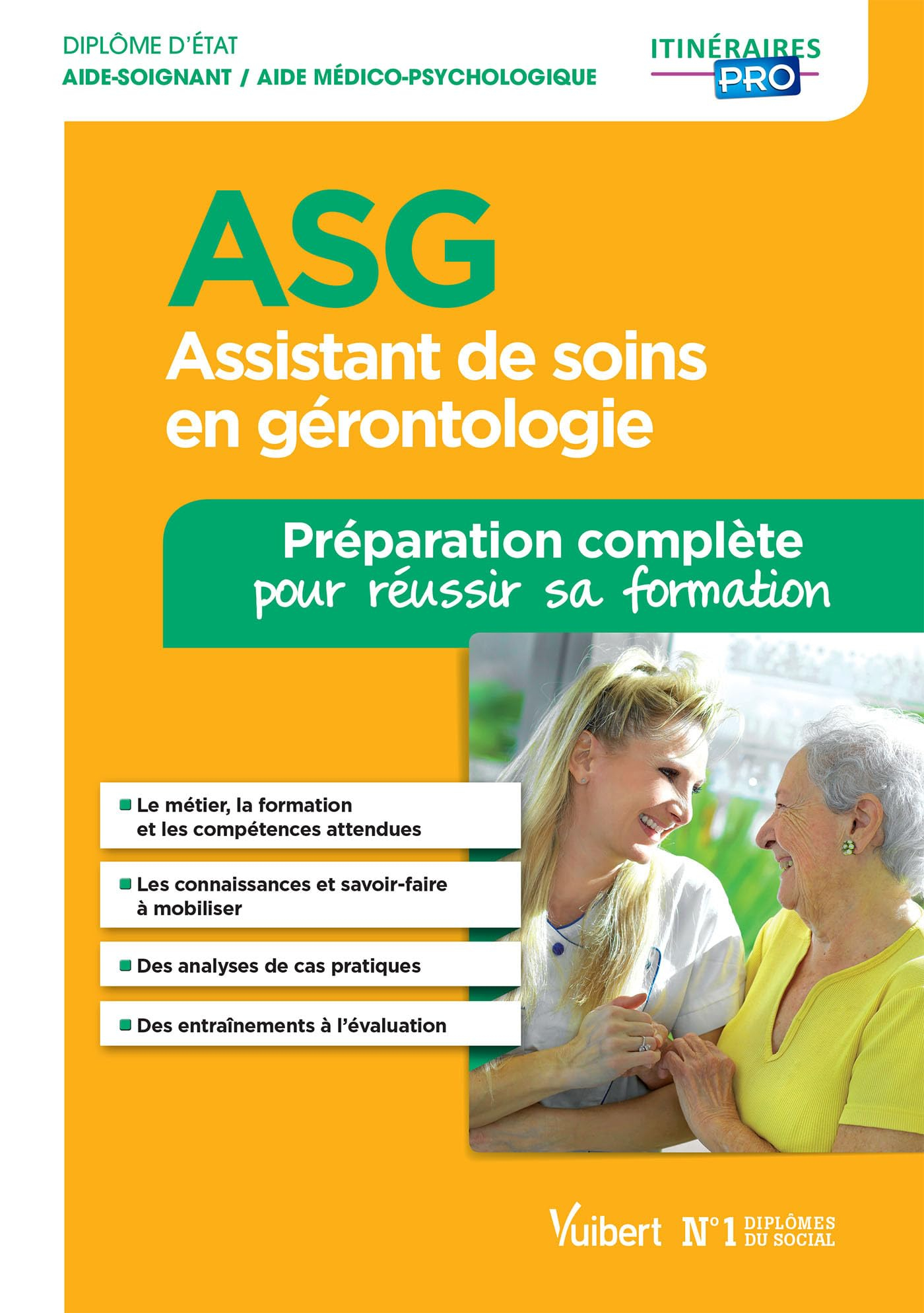 ASG, assistant de soins en gérontologie : diplôme d'Etat aide-soignant, aide médico-psychologique : 