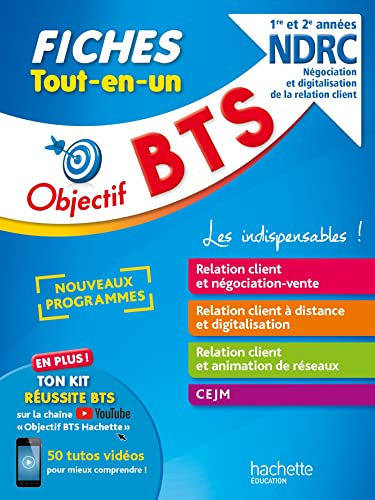 BTS NDRC, négociation et digitalisation de la relation client, 1re et 2e années : fiches tout-en-un 