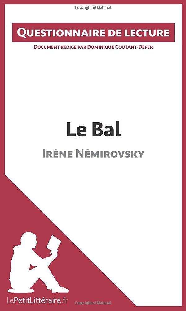 Le Bal d'Irène Némirovsky : Questionnaire de lecture