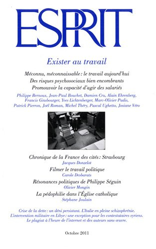 esprit, n, 378, octobre 2011 : exister au travail