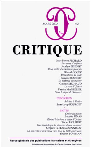 Critique, n° 658