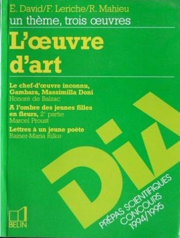 l'oeuvre d'art: un thème, trois oeuvres