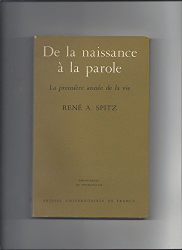 de la naissance à la parole. la première année de la vie