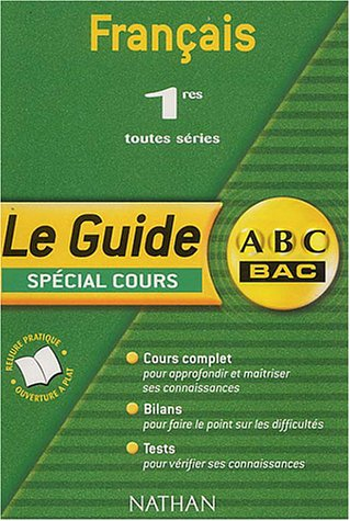 Français premières toutes séries : spécial cours