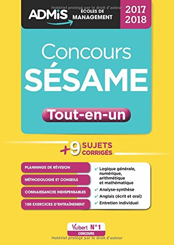Concours Sésame, tout-en-un : 2017-2018