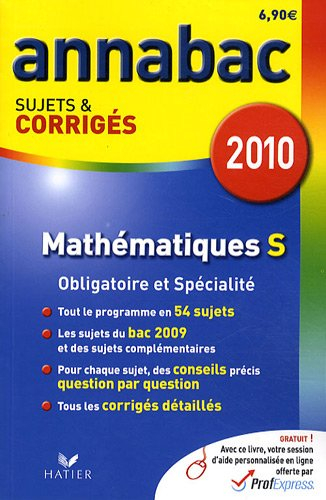 Mathématiques S, enseignement obligatoire et de spécialité