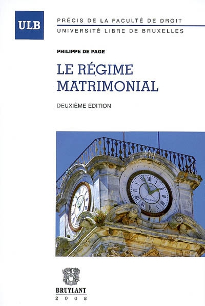 Le régime matrimonial