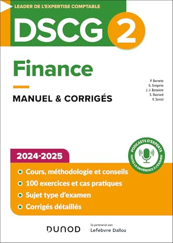 DSCG 2, finance : manuel & corrigés : 2024-2025