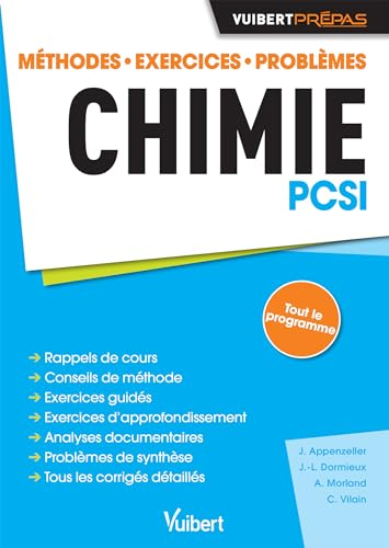 Chimie : PCSI : méthodes, exercices, problèmes, tout le programme