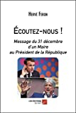 Écoutez-nous ! - Message du 31 décembre d'un Maire au Président de la République