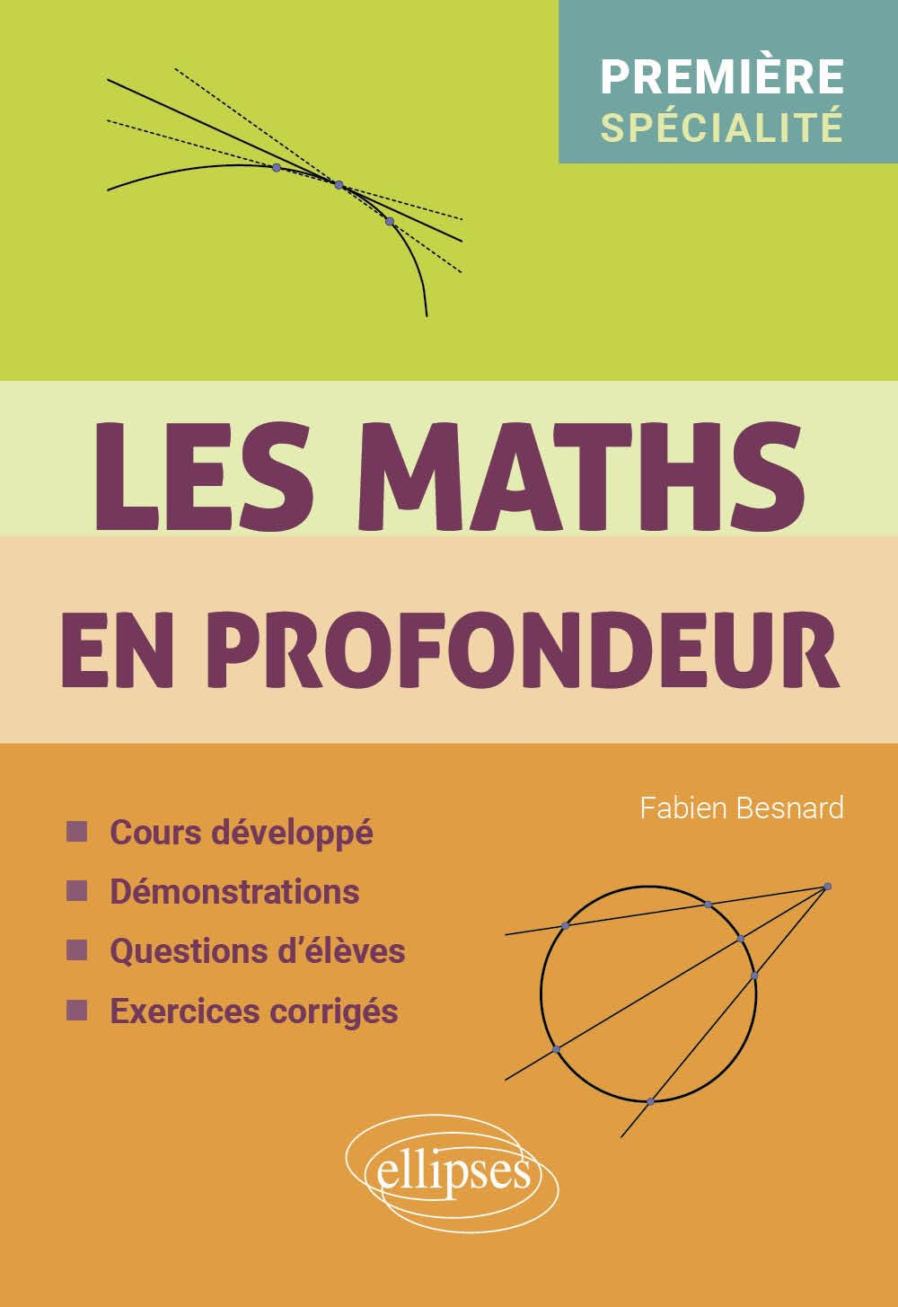 Les maths en profondeur, première spécialité : cours développé, démonstrations, questions d'élèves, 