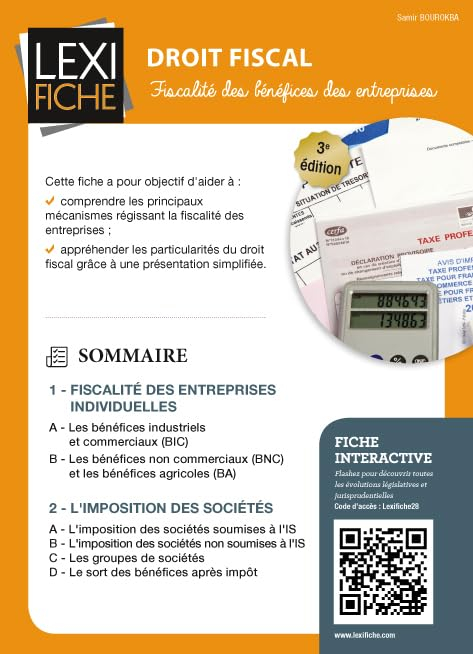 Droit fiscal : fiscalité des bénéfices des entreprises