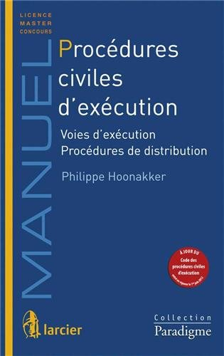 Procédures civiles d'exécution : voies d'exécution, procédures de distribution