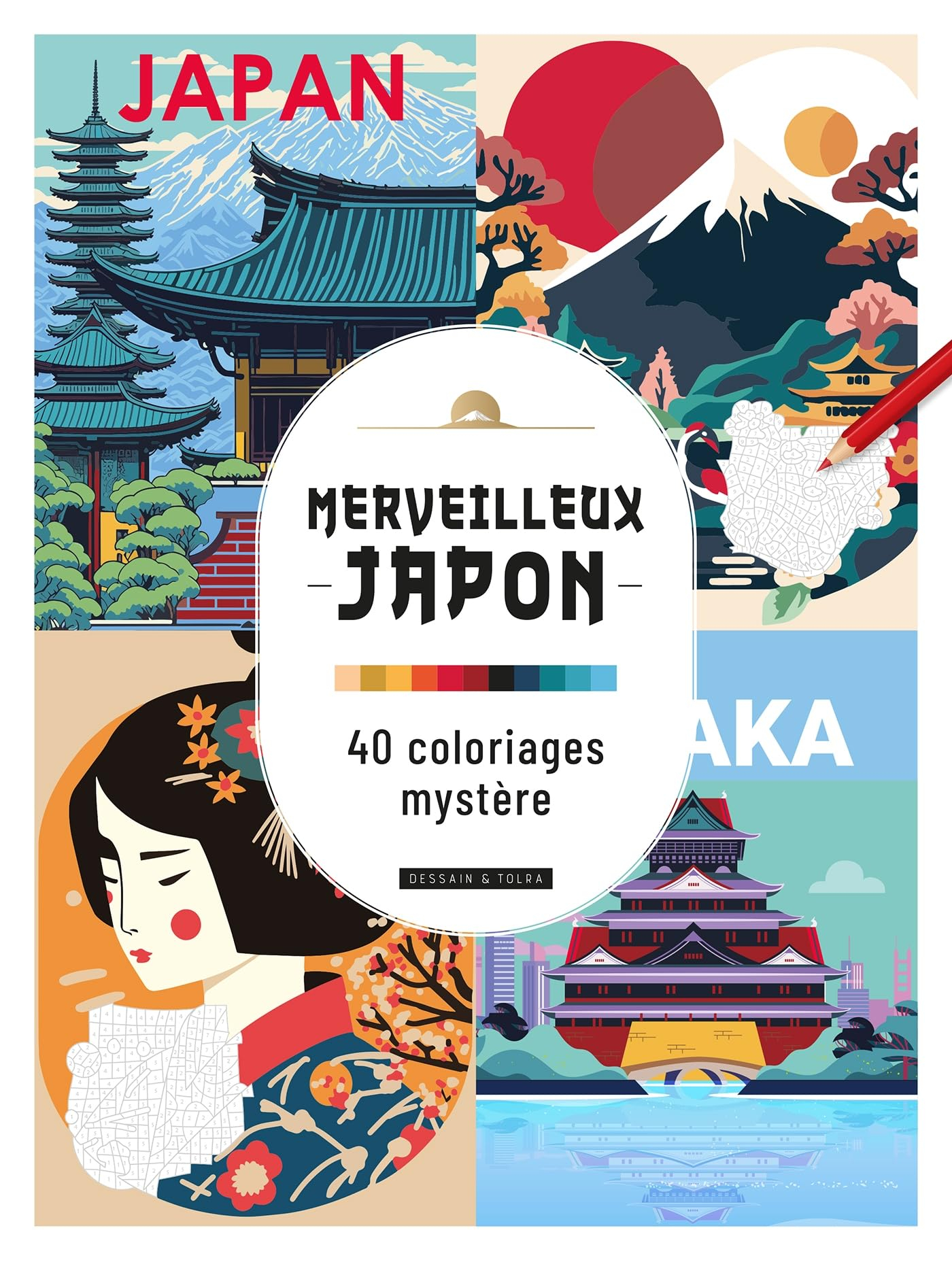 Japon : 40 coloriages mystère