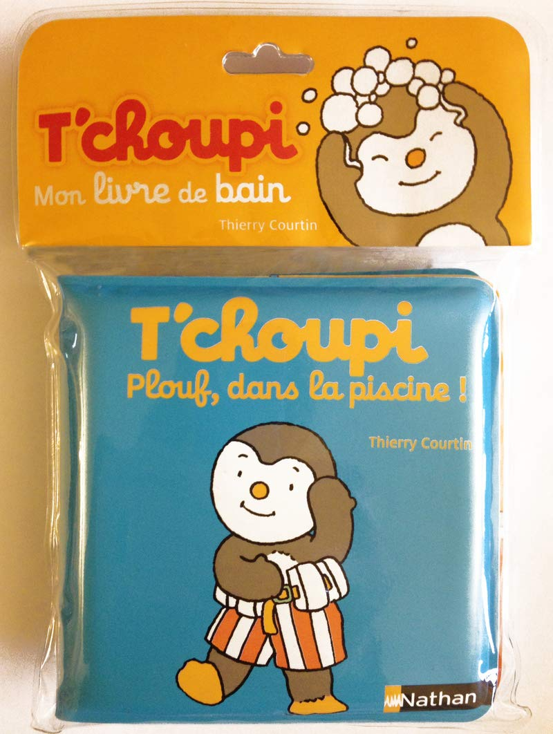 T'choupi, plouf, dans la piscine !