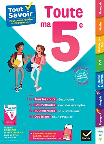 Toute ma 5e : tout savoir pour comprendre et progresser !