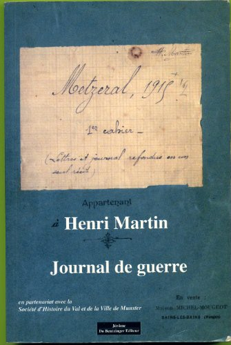 Journal de guerre d'Henri Martin : Metzeral 1915