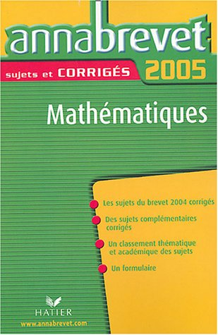 mathématiques : sujets et corrigés