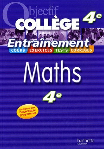 Maths 4e : conforme aux nouveaux programmes