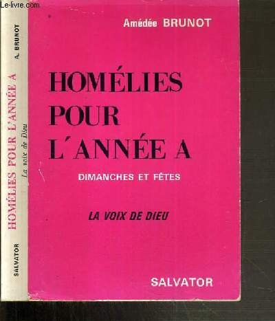 homélies pour l'année...